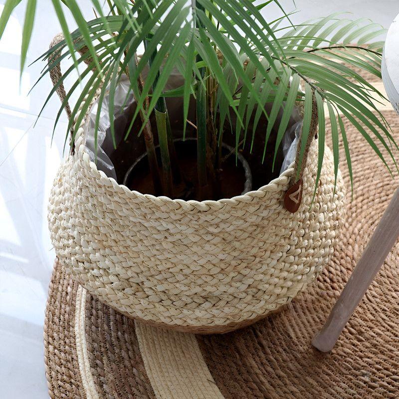 Maceta Mimbre Cesta Jardineria Decoracion Hogar Lau-8