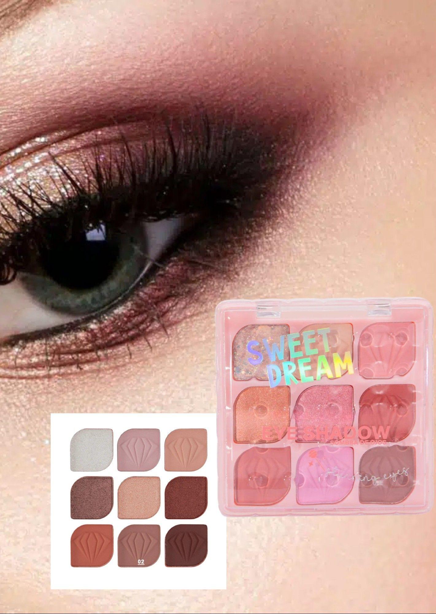 Set 2 Sombra Ojos Paleta Multifuncional Polvo 9 Colores Jhn-2