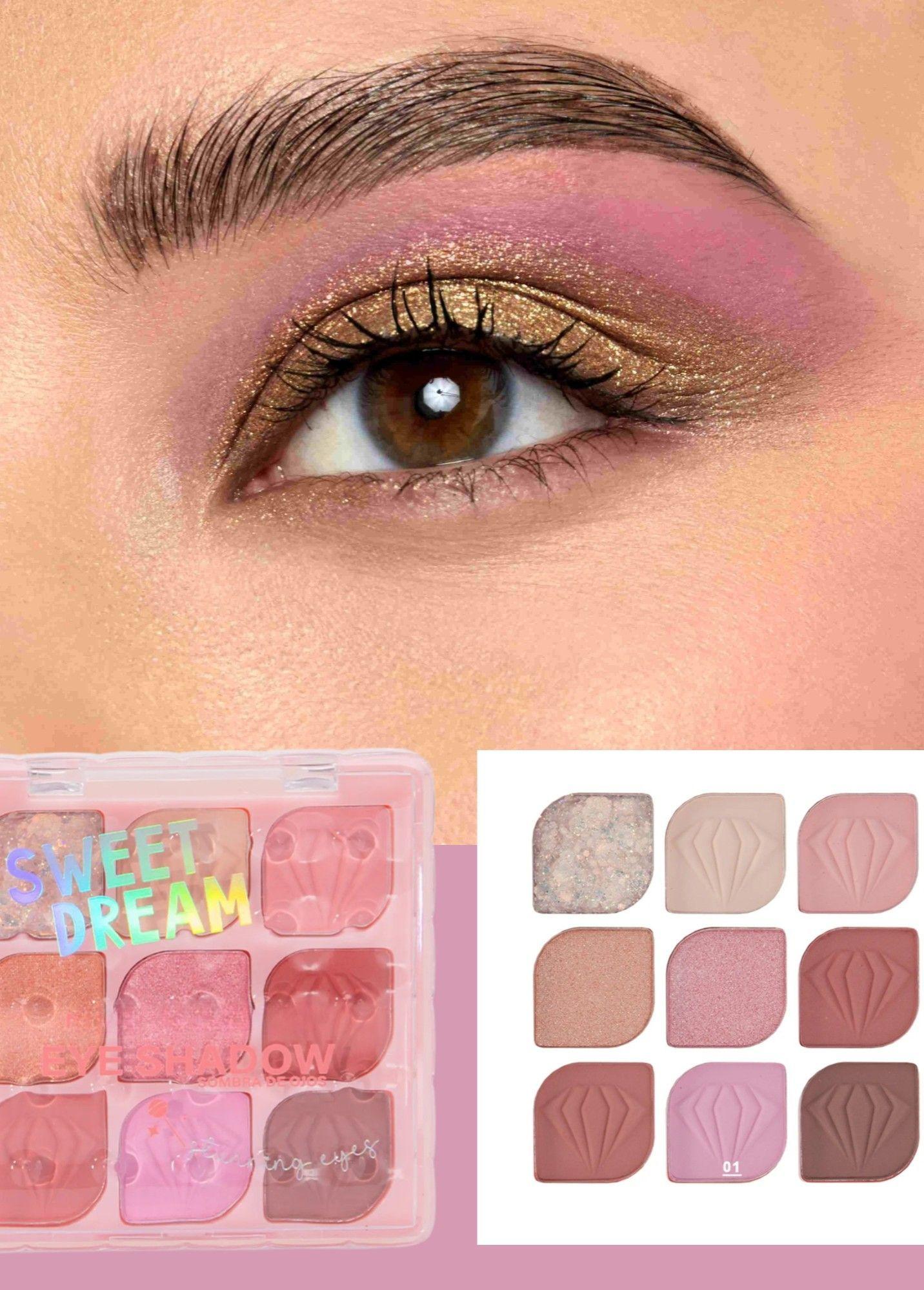Set 2 Sombra Ojos Paleta Multifuncional Polvo 9 Colores Jhn-3