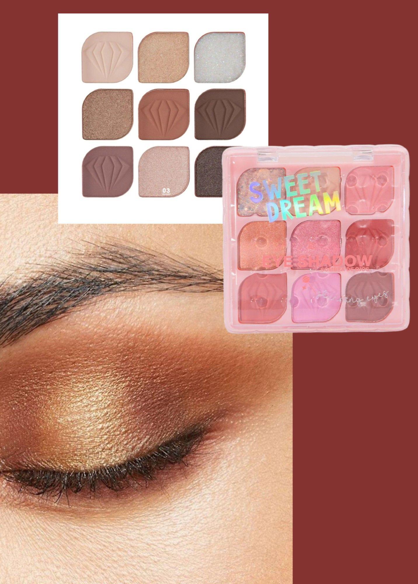 Set 2 Sombra Ojos Paleta Multifuncional Polvo 9 Colores Jhn-4