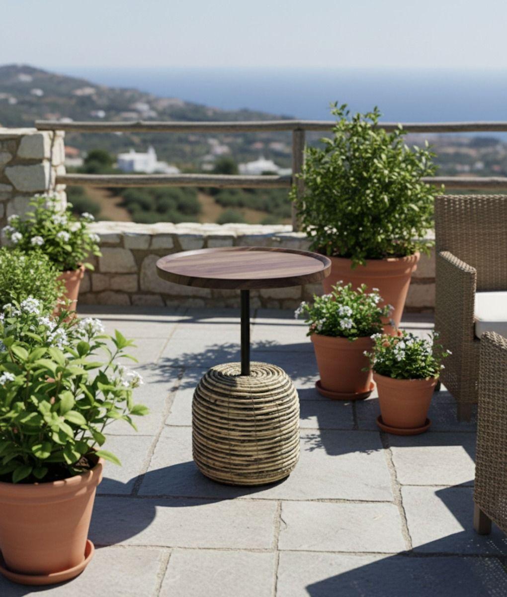 Mesa Auxiliar Decorativa Centro Moderna Hogar Redonda Jhn-7