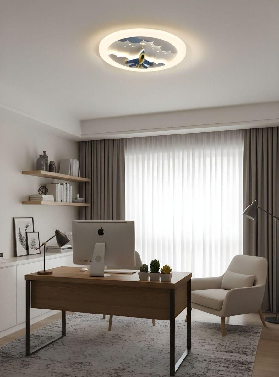 Lámpara Techo Plafón LED Temática Espacial Avión Jhn-6