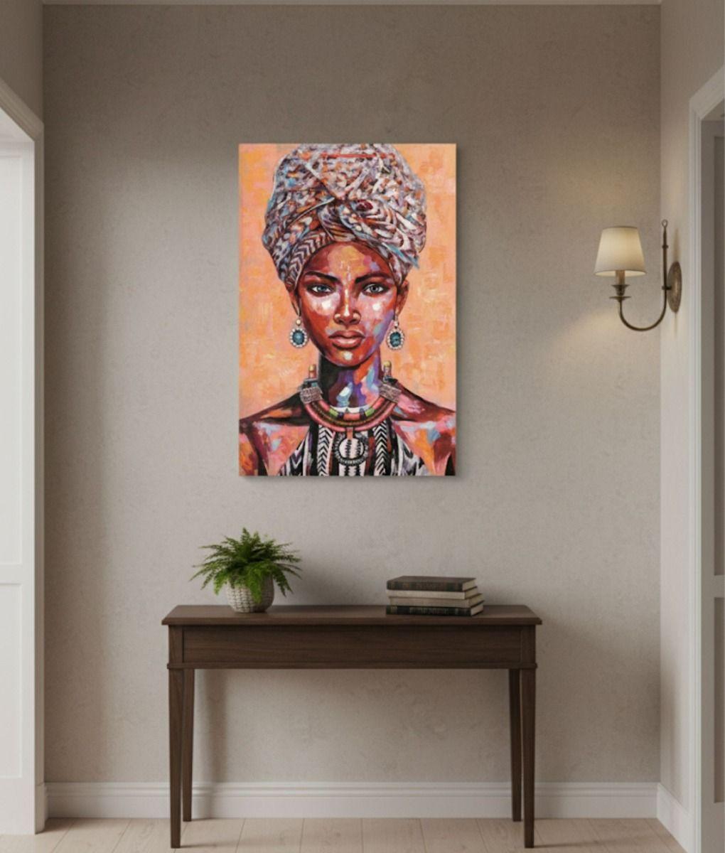 Cuadro Decorativo Pared Mujer Afrodescendiente Hogar Jhn-7