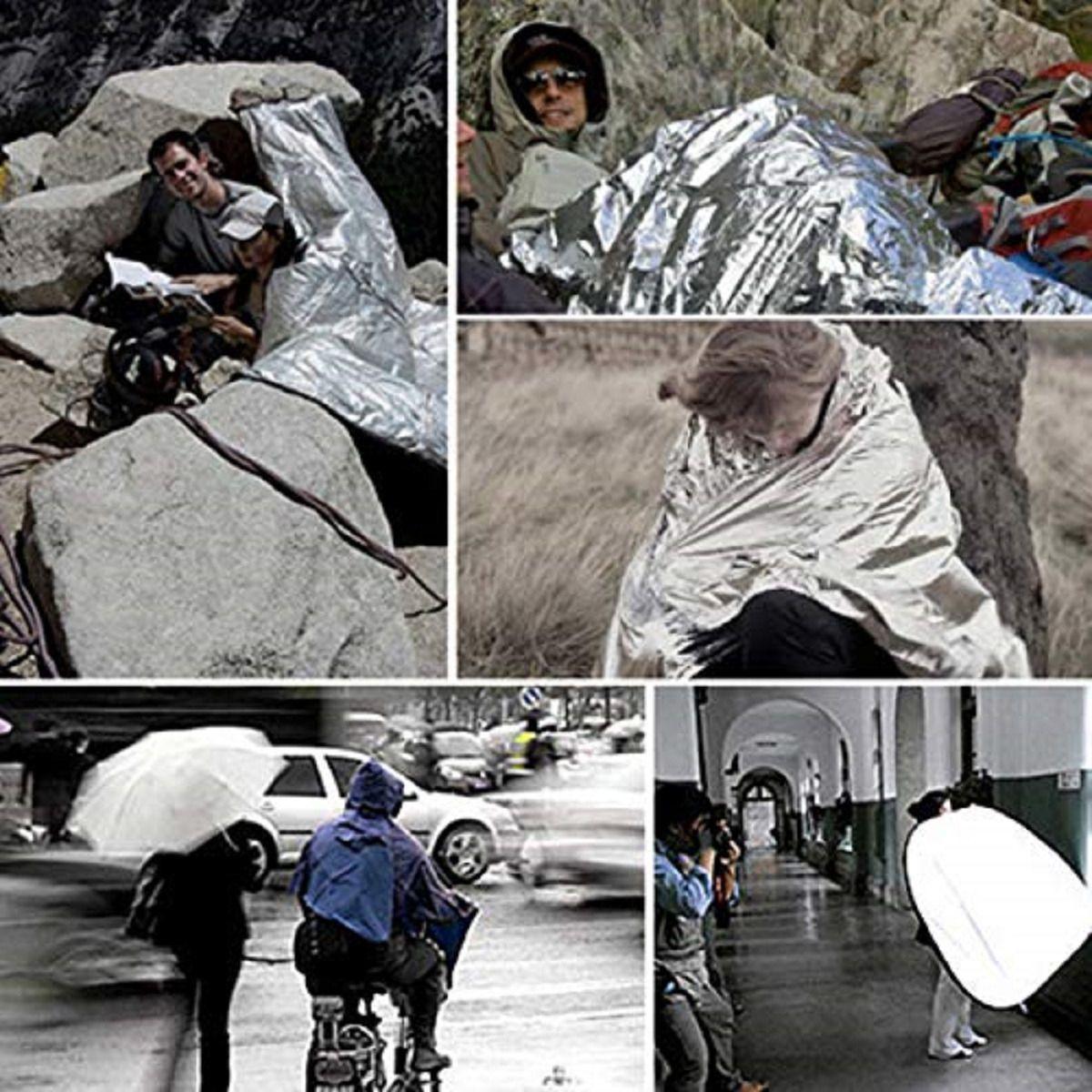 Set 10 Manta Termica Resistente Impermeable Camping  Lau -2