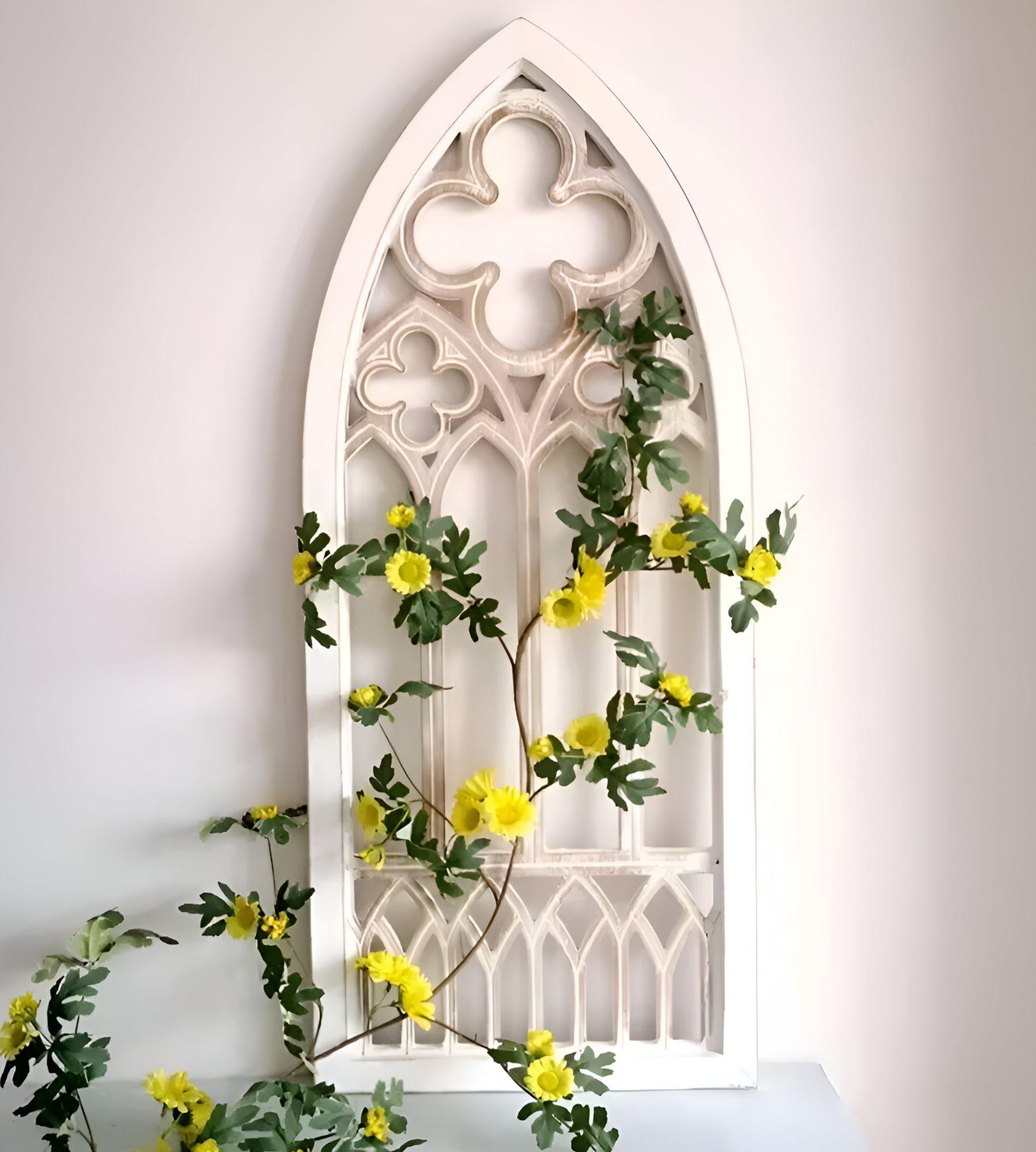 Decoración Pared Marco Ventana Gótico Rústico Catedral Jhn-2