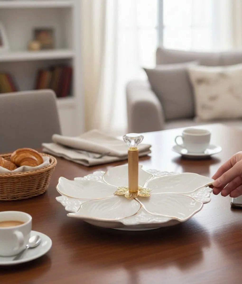 Bandeja Servir Decorativa Diseño Floral Elegancia Jhn-6