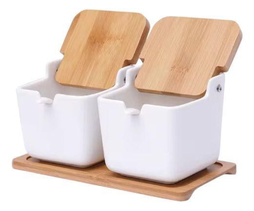 Set 2 Frascos Recipientes Almacenamiento Organización Jhn-2