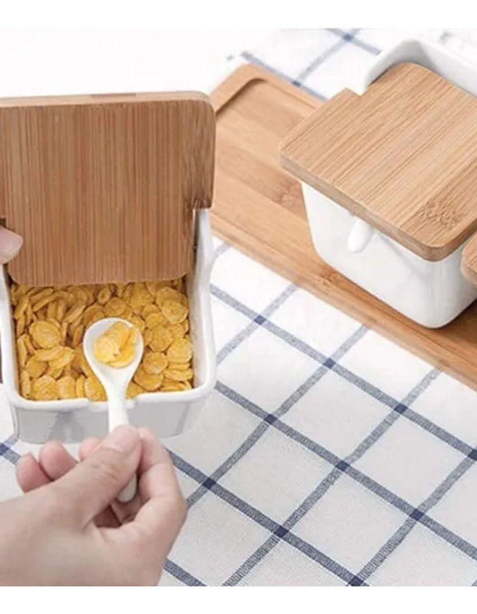 Set 2 Frascos Recipientes Almacenamiento Organización Jhn-8