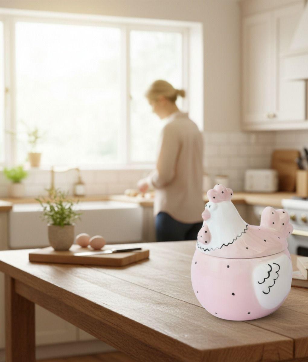 Huevera Decorativa Tapa Almacenamiento Cocina Hogar Jhn-4