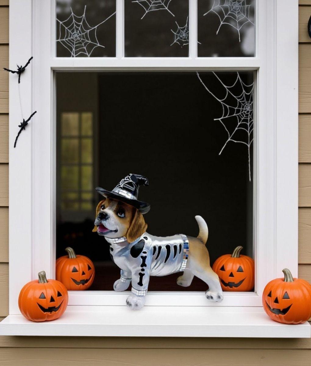 Figura Decorativa Perro Esqueleto Estatua Adorno Hogar Jhn-8