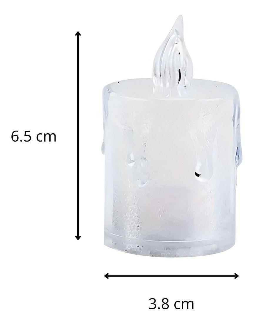 Set 12 Velas Decorativas LED Sin Llama Cristal Acrílico Jhn-9