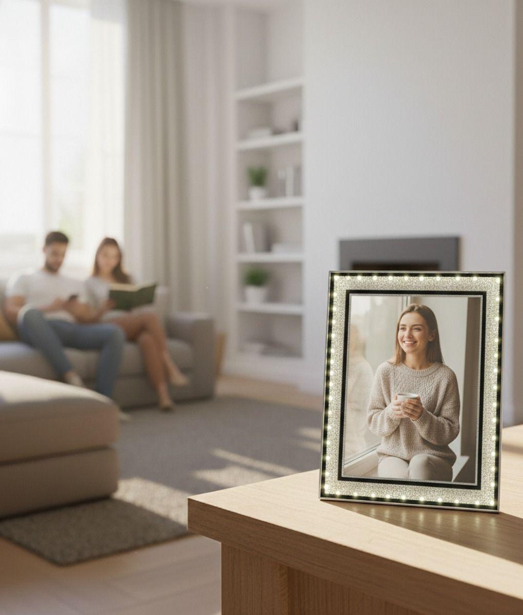 Marco Fotos Decorativo Elegante USB Adorno Hogar Jhn-4