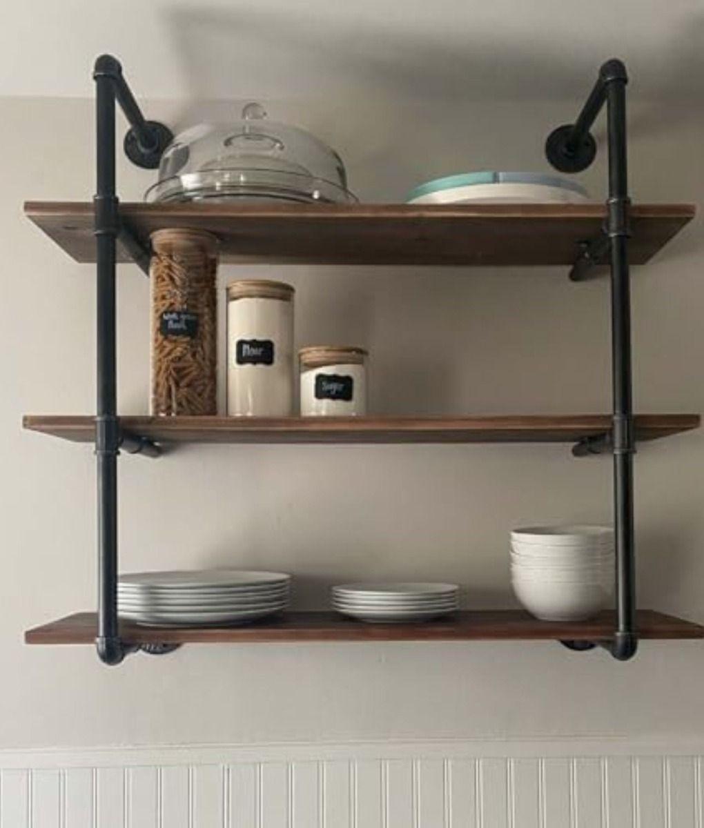 Estantería Pared Vintage Estilo Rústico Almacenamiento Jhn-4