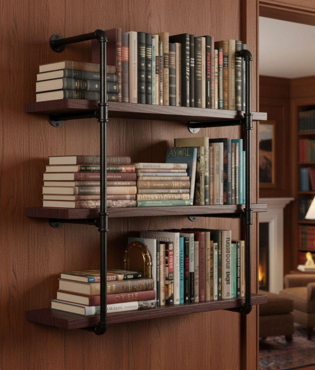 Estantería Pared Vintage Estilo Rústico Almacenamiento Jhn-7