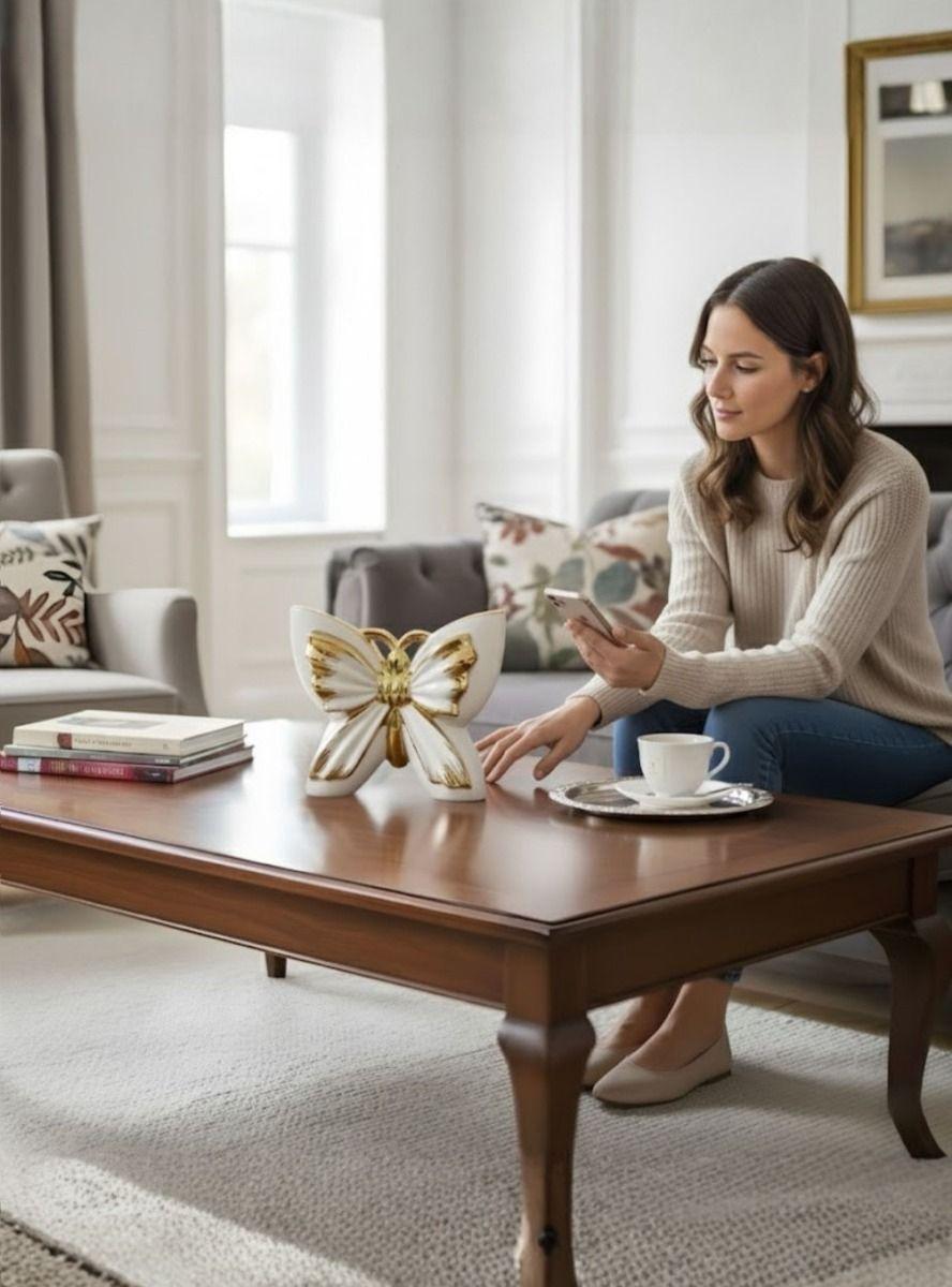 Florero Decorativo Diseño Figura Mariposa Moderna Jhn-2