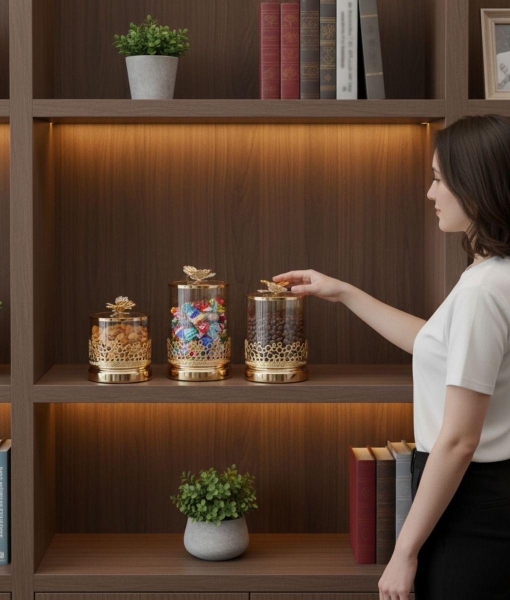 Set Frasco Decorativo Moderno Recipiente Adorno Hogar Jhn-3