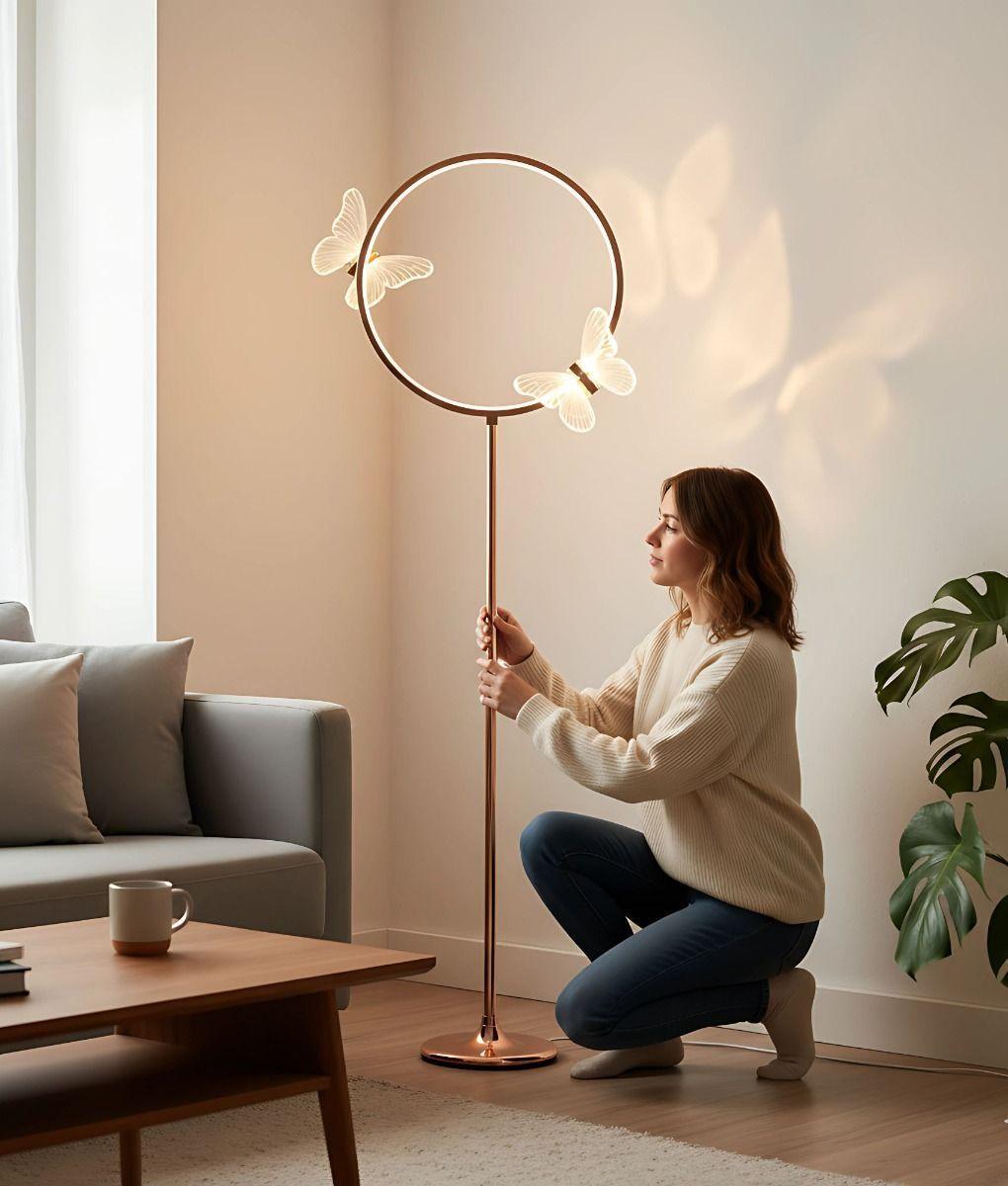 Lámpara Pie Decorativa Funcional Elegante Minimalista Jhn-2