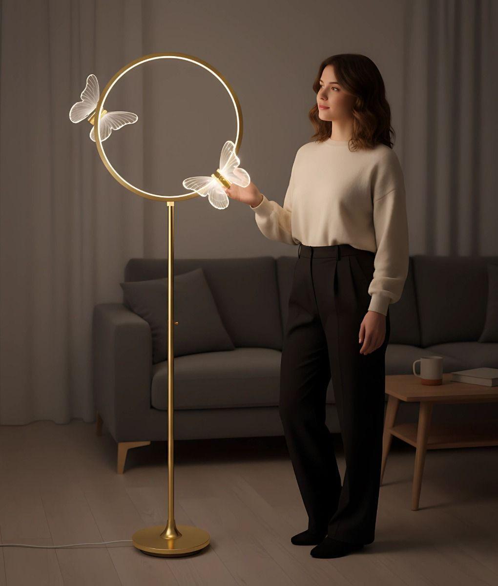 Lámpara Pie Decorativa Funcional Elegante Minimalista Jhn-4