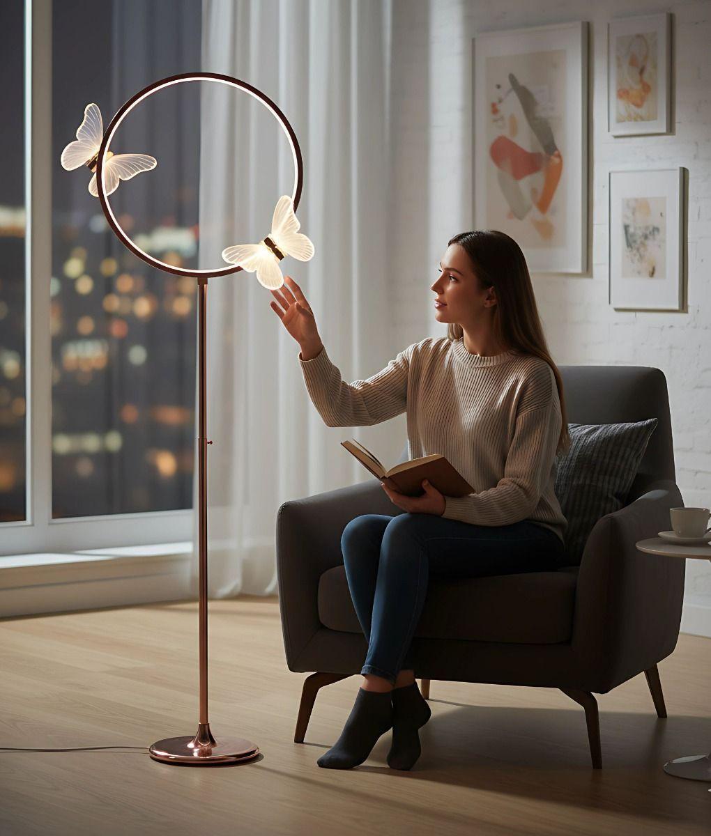 Lámpara Pie Decorativa Funcional Elegante Minimalista Jhn-5