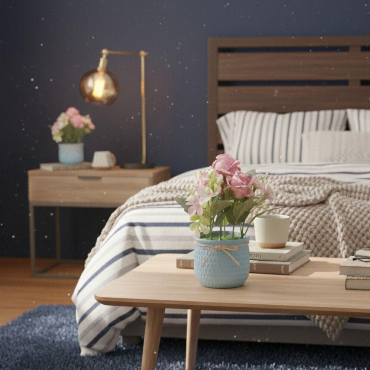 Set 2 Planta Decorativa Artificial Rosas Elegancia Hogar Jhn-8