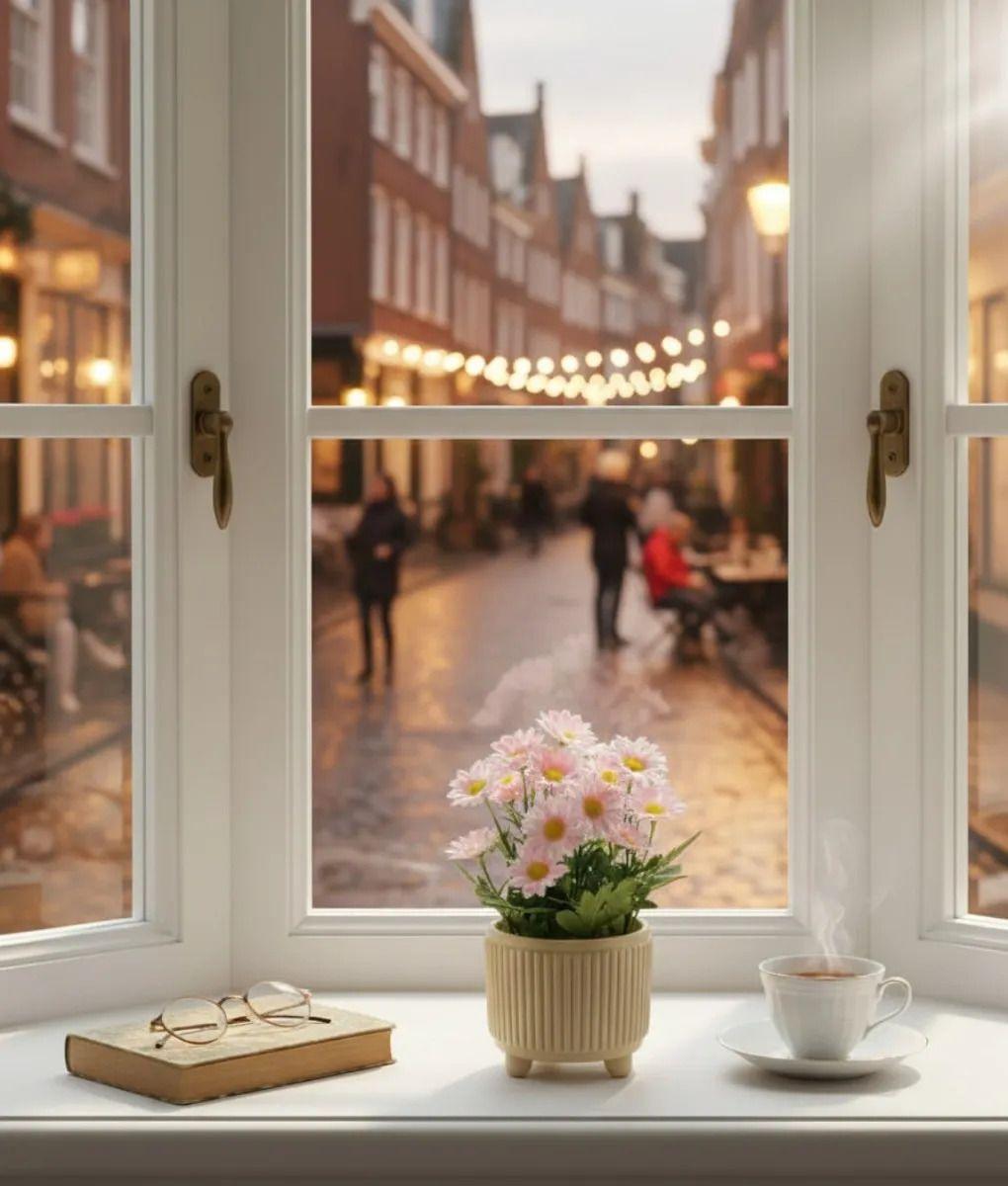 Planta Artificial Decorativa Margaritas Estilo Acanalado Jhn-6