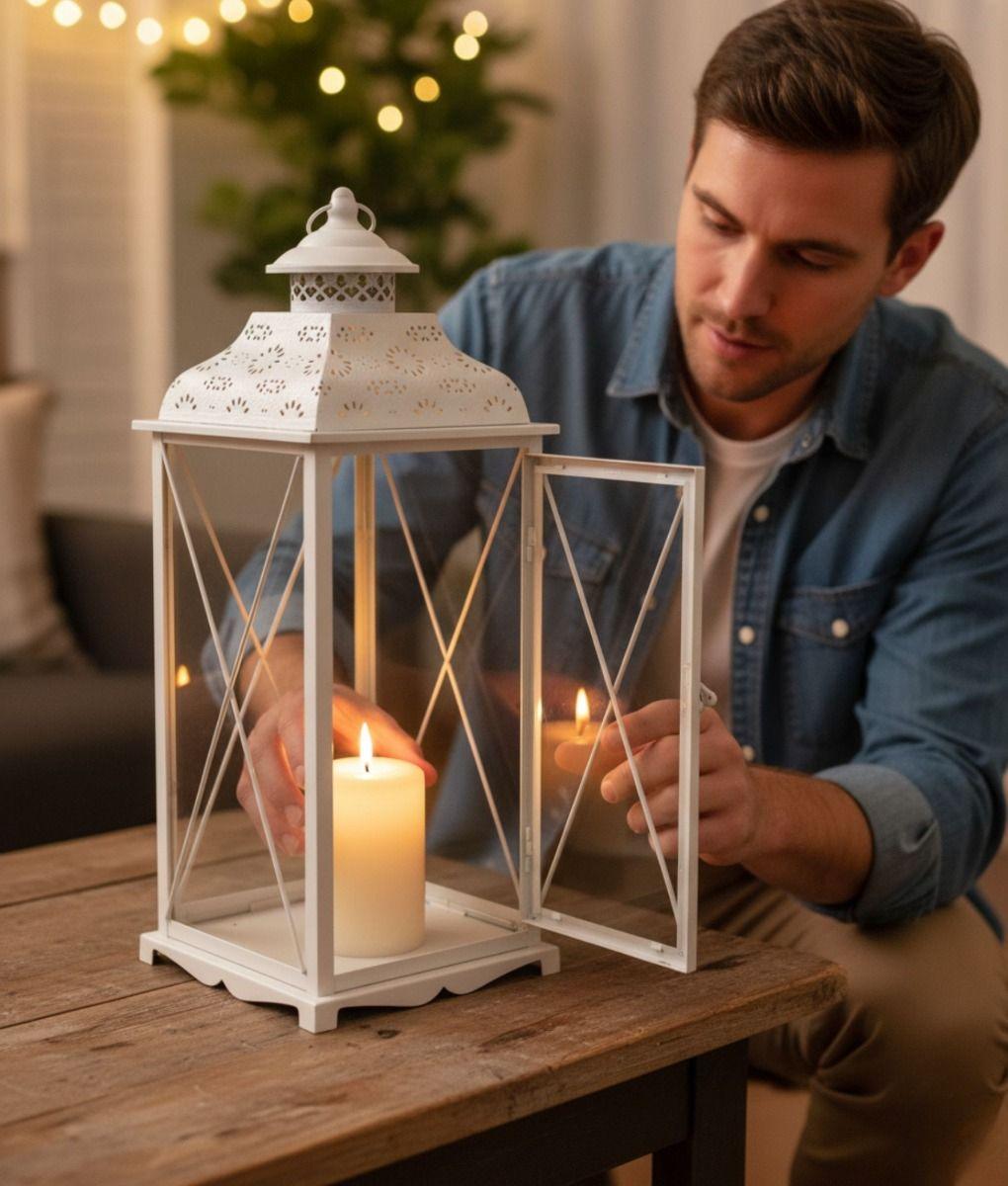 Set 2 Portavelas Decorativo Funcional Diseño Clásico Jhn-3