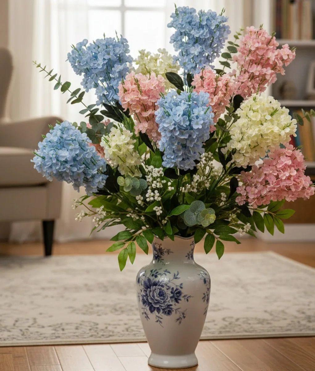 Set 2 Ramo Elegante Artificial Flores Decorativas Adorno Jhn-6