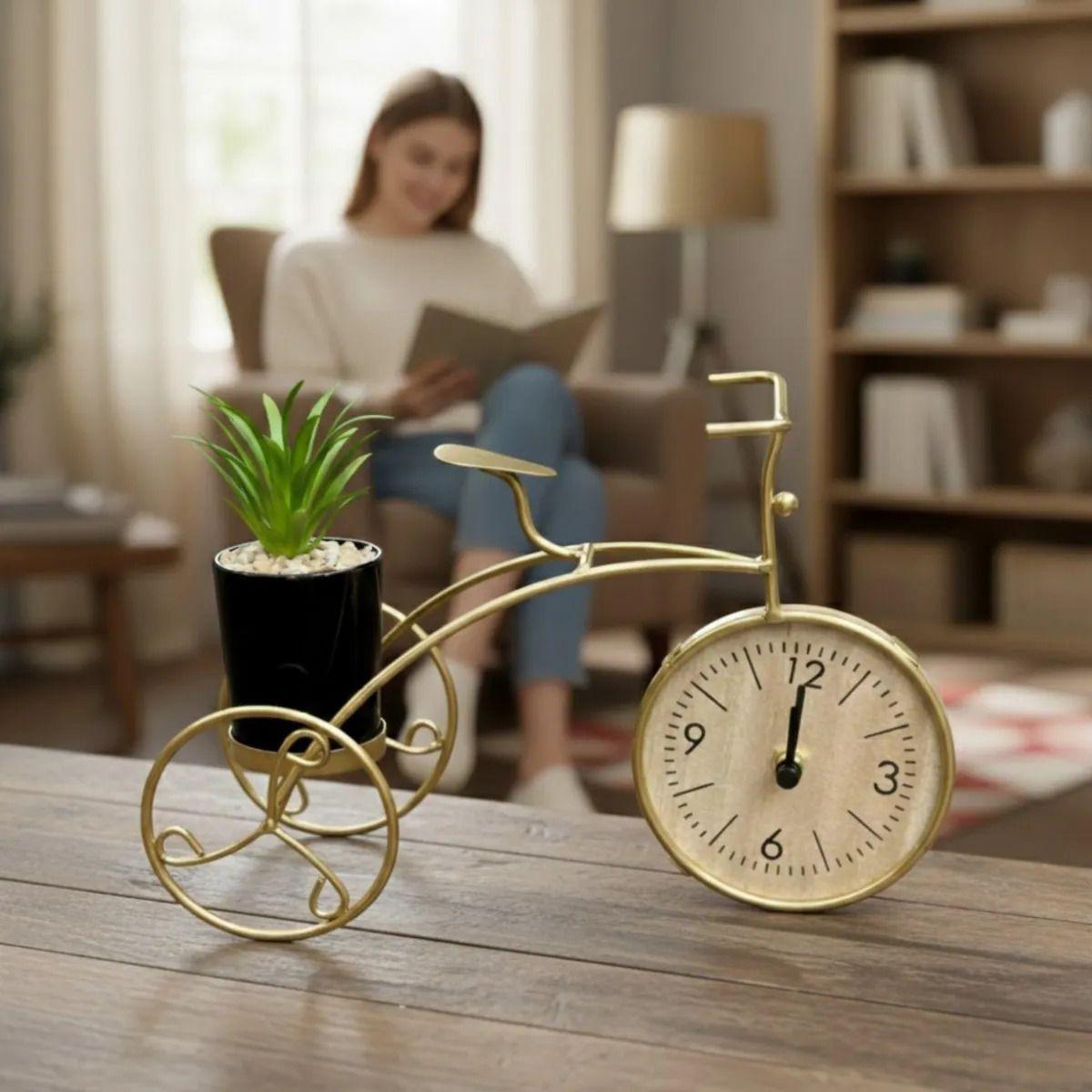 Reloj Decorativo Mesa Estilo Bicicleta Adorno Vintage Jhn-4
