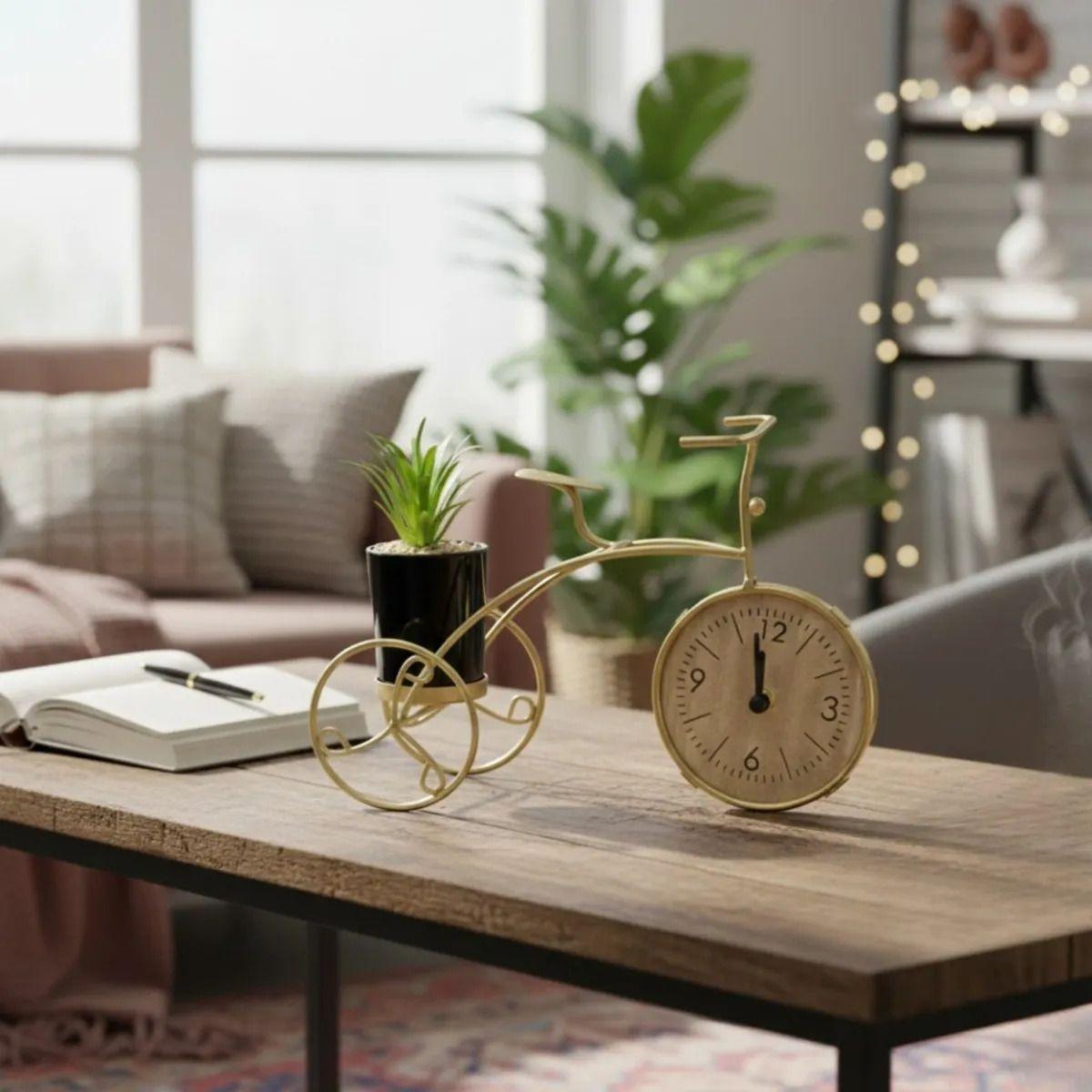 Reloj Decorativo Mesa Estilo Bicicleta Adorno Vintage Jhn-9