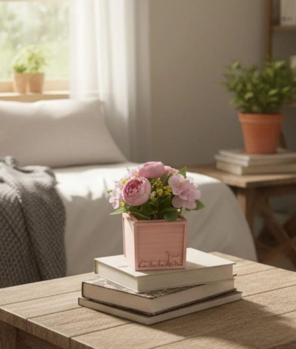 Planta Decorativa Artificial Diseño Floral Campestre Jhn-8