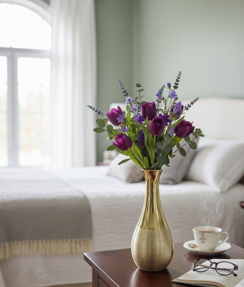 Florero Decorativo Moderno Silueta Gota Textura Dual Jhn-7