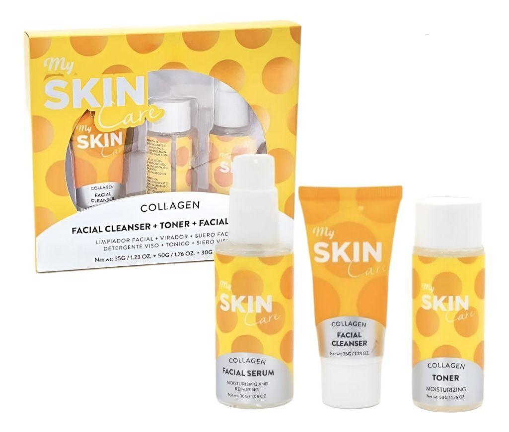 Kit Skincare Colágeno Limpiador Tónico Serum Facial Jhn-2