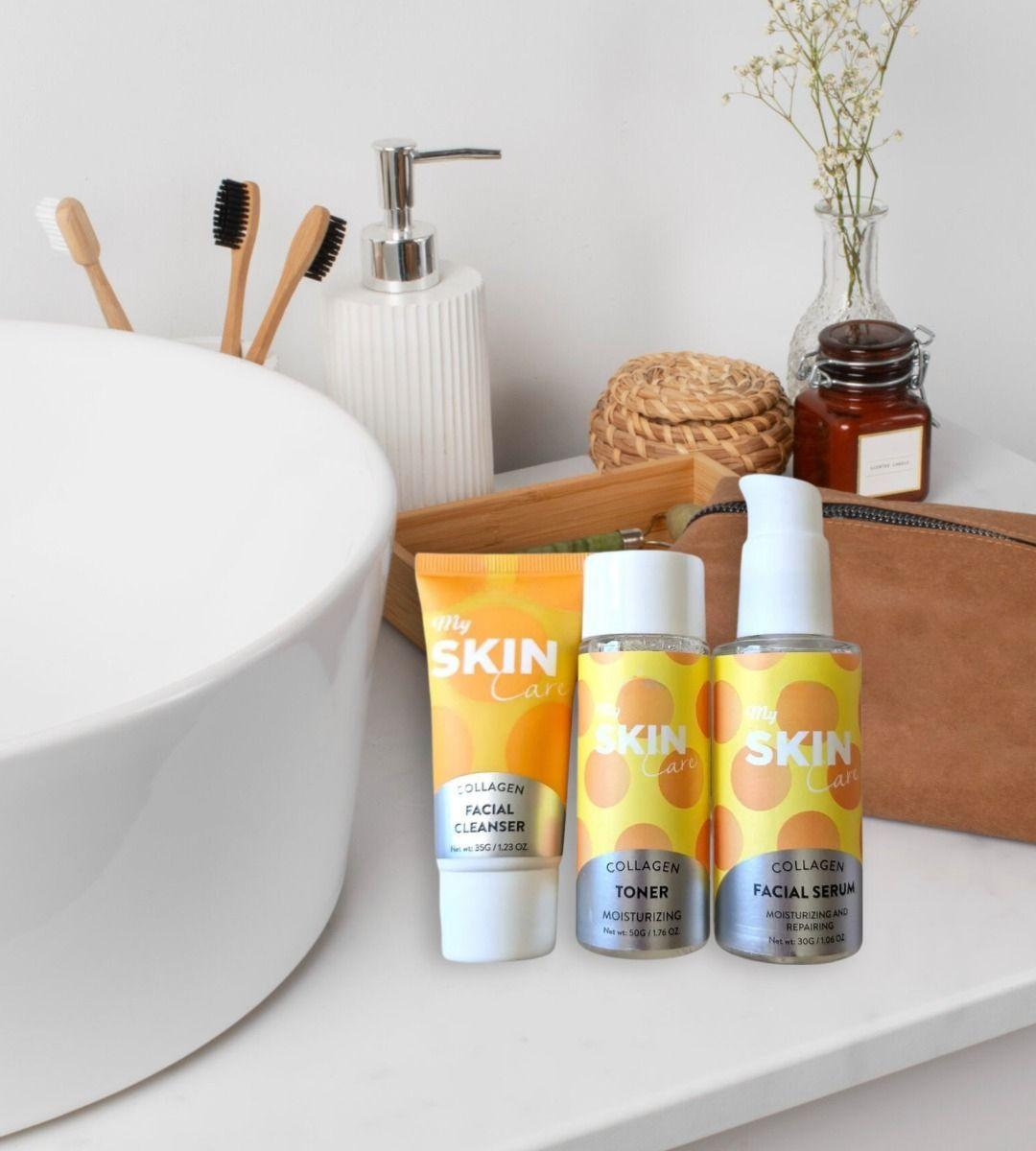 Kit Skincare Colágeno Limpiador Tónico Serum Facial Jhn-9