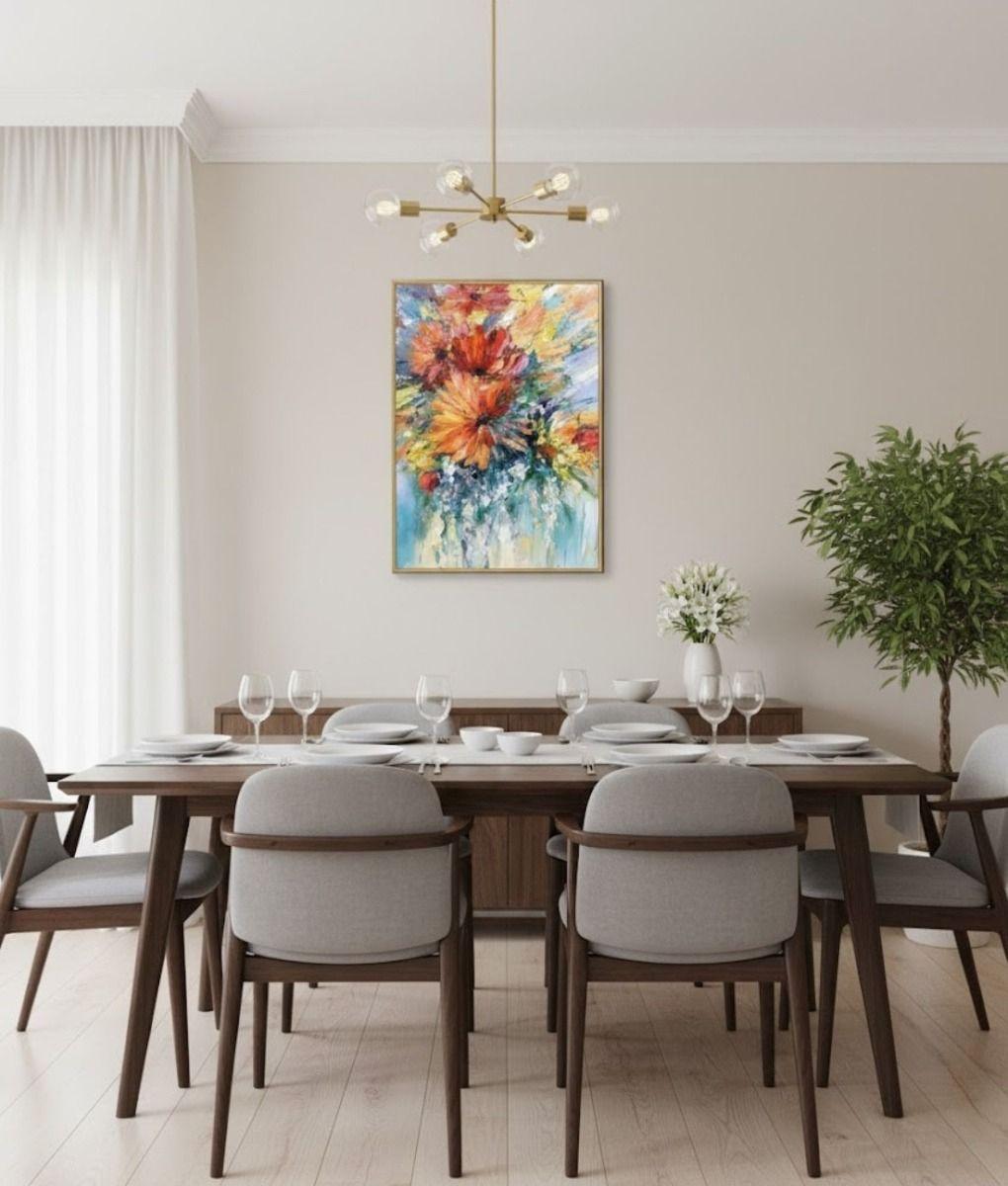 Cuadro Decorativo Floral Abstracto Adorno Hogar Pared Jhn-5