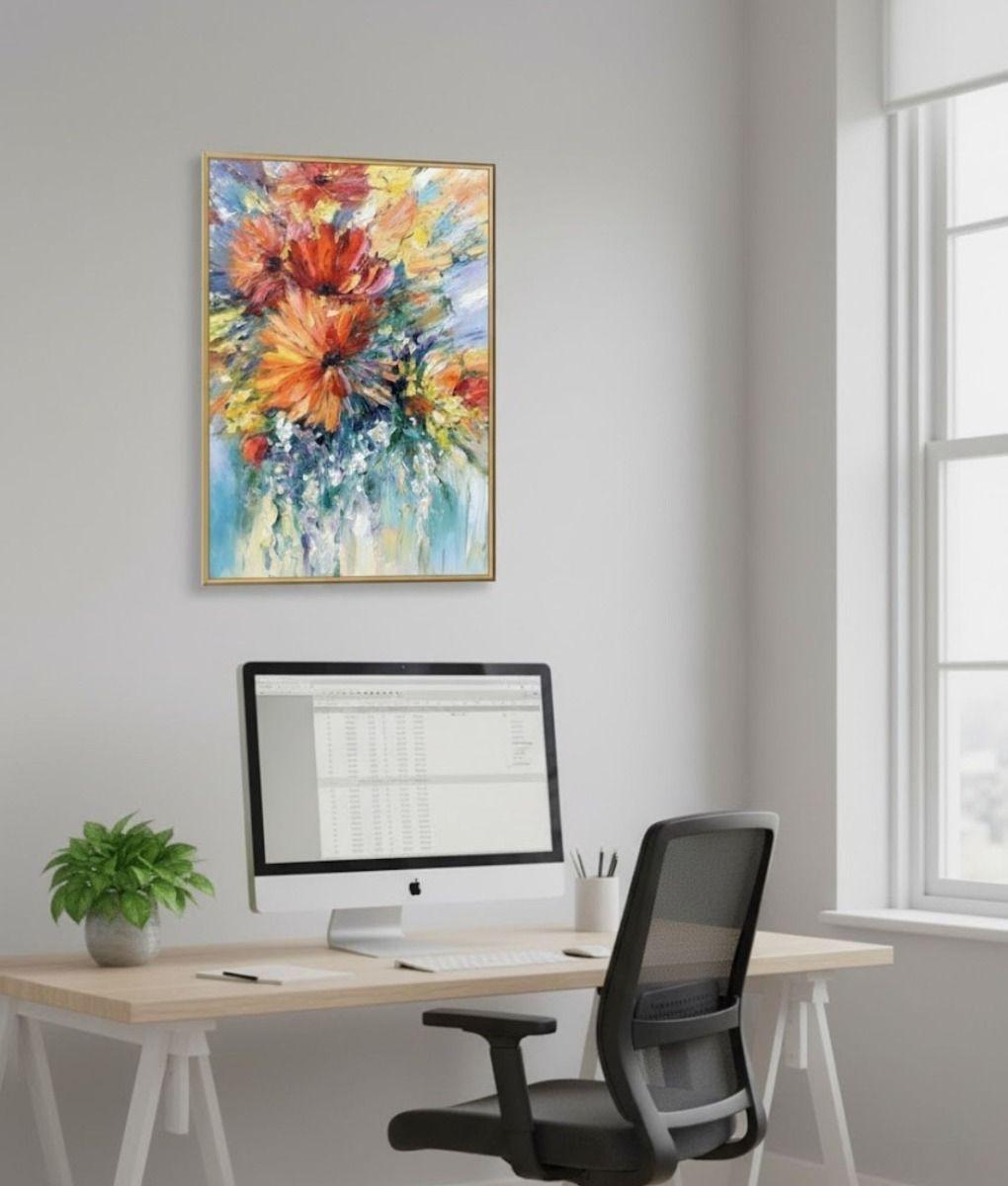 Cuadro Decorativo Floral Abstracto Adorno Hogar Pared Jhn-7