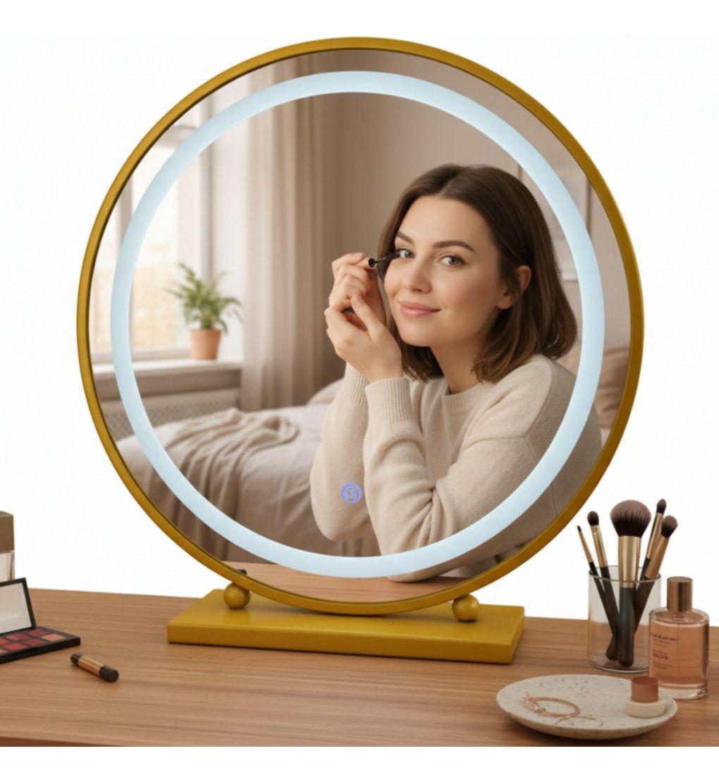 Espejo Decorativo Mesa Panel Táctil Luz LED Hogar Jhn-2