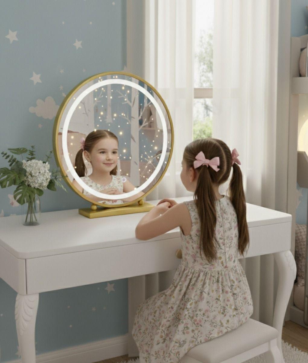 Espejo Decorativo Mesa Panel Táctil Luz LED Hogar Jhn-3