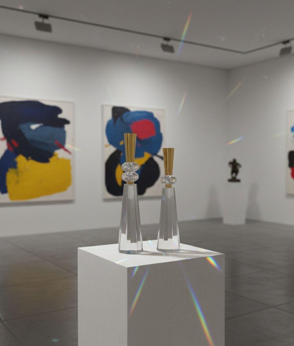 Set 2 Portavelas Decorativo Lujo Centro Mesa Evento Jhn-6