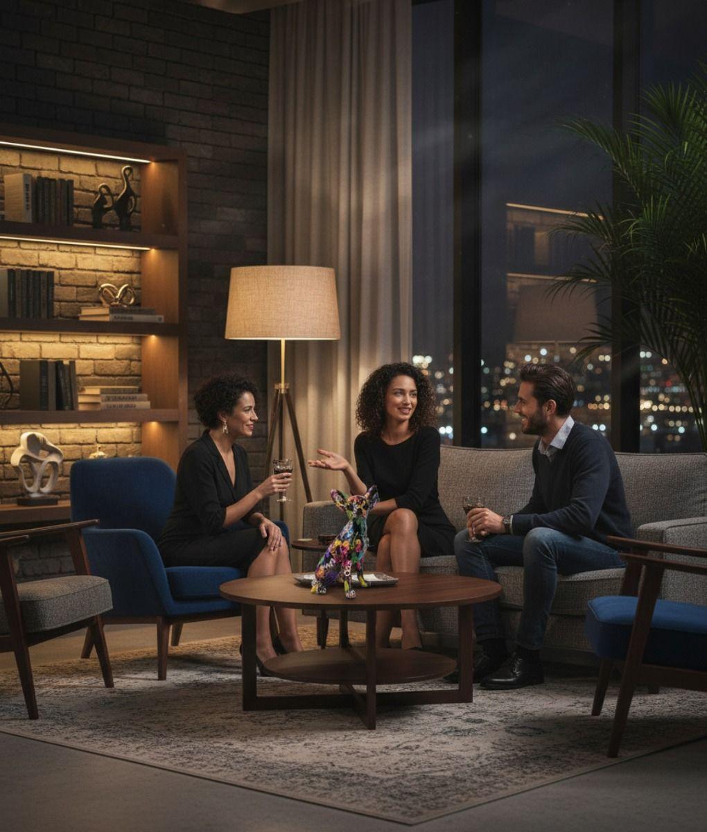 Estatua Decorativa Escultura Canina Perro Estilo Urbano Jhn-4