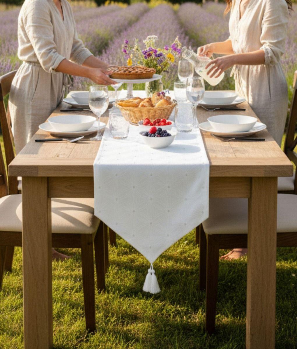 Camino Mesa Decorativo Estilo Nórdico Elegante Mantel Jhn-3