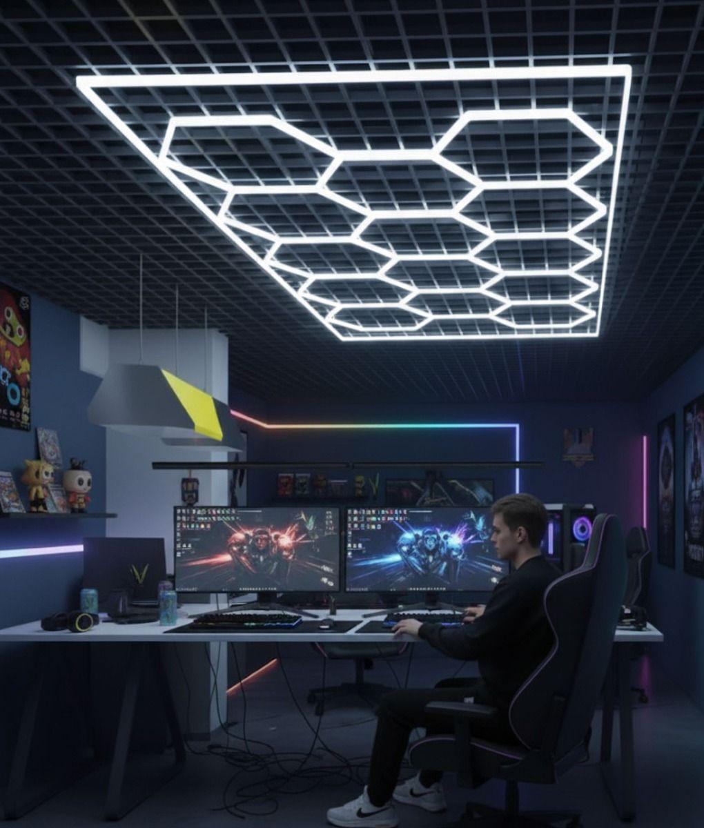 Lámpara Decorativa Panel Techo Diseño Geométrico 3D Jhn-4