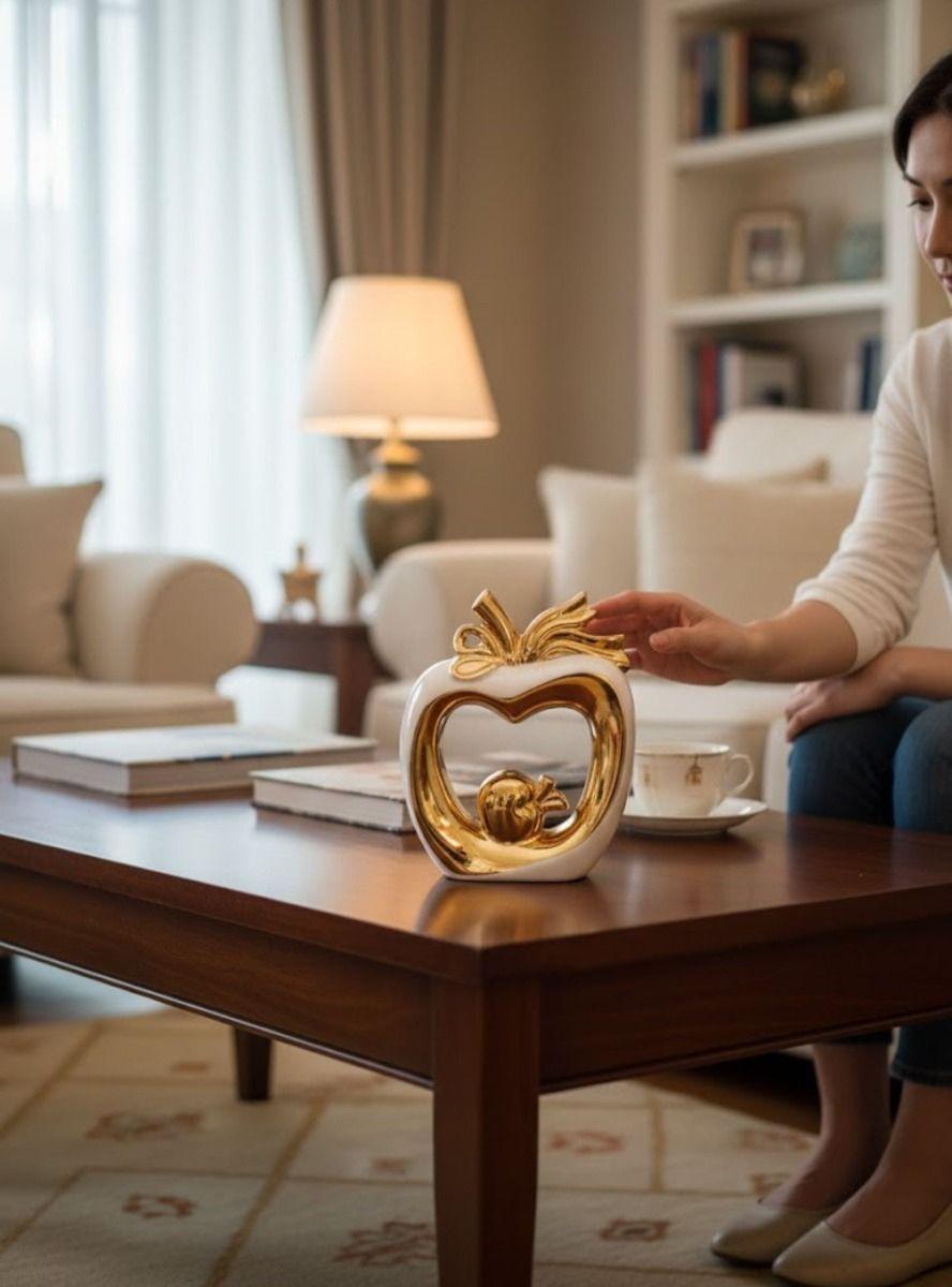 Figura Decorativa Manzana Minimalista Adorno Estatua Jhn-2