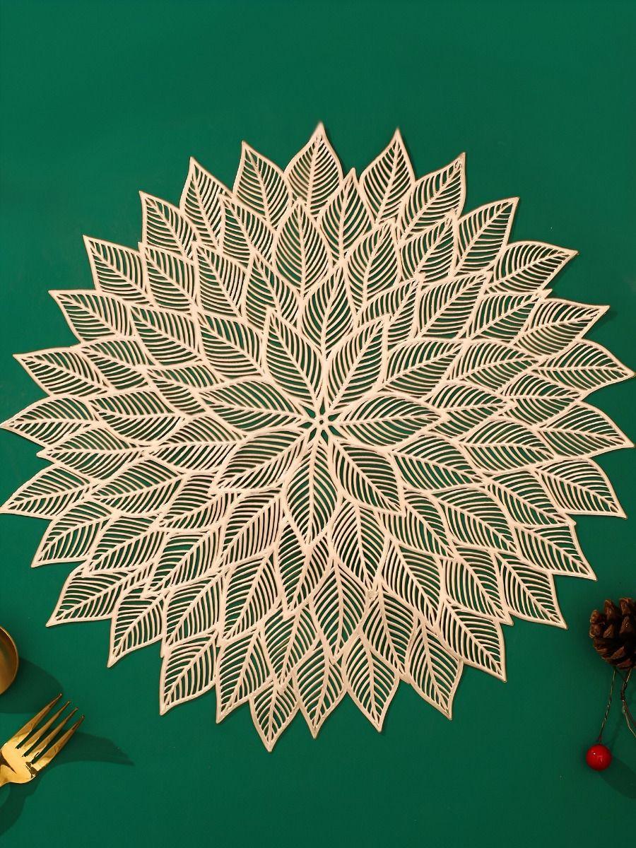 Set de 10 Manteles Individuales Patrón Hojas Plantas Jhn-2