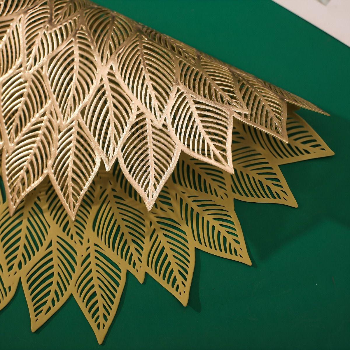 Set de 10 Manteles Individuales Patrón Hojas Plantas Jhn-6