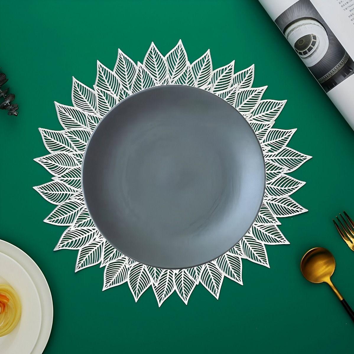 Set de 10 Manteles Individuales Patrón Hojas Plantas Jhn-7