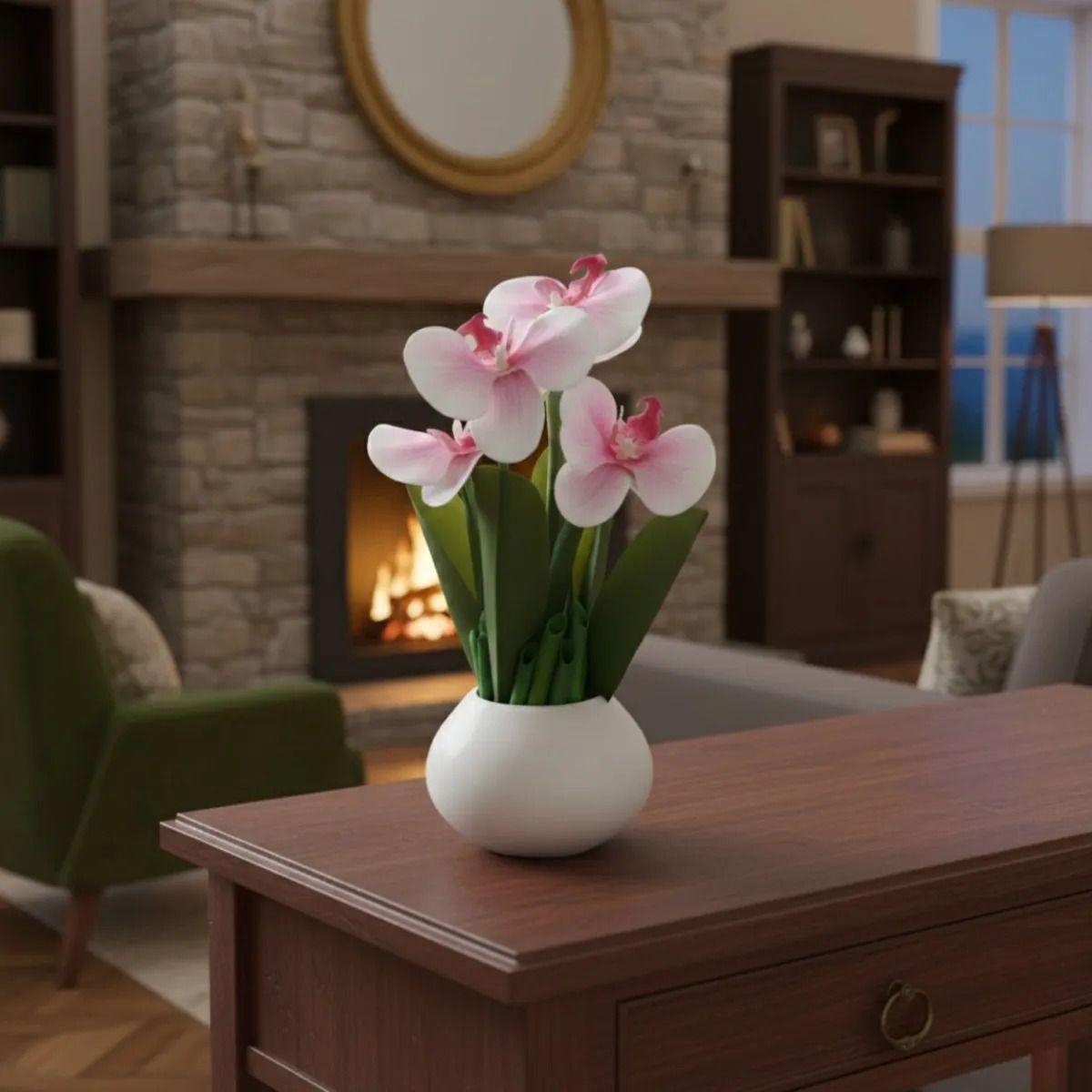 Arreglo Floral Artificial Orquídeas Decorativas Adorno Jhn-5