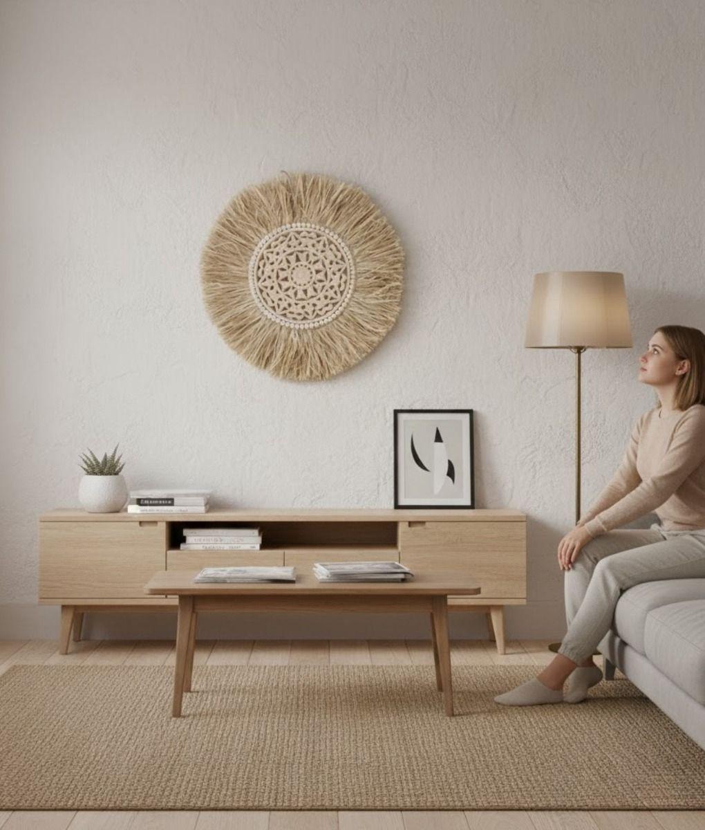 Adorno Pared Circular Texturizado Cuadro Pieza Central Jhn-3