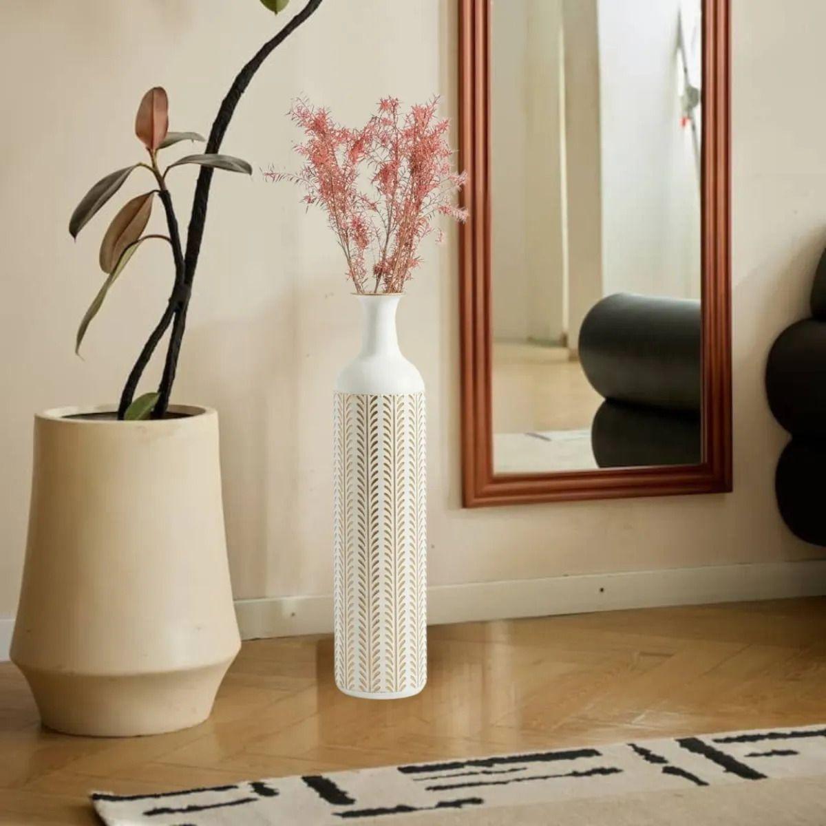 Florero Decorativo Piso Elegante Ramas Secas Flores ALJ-6