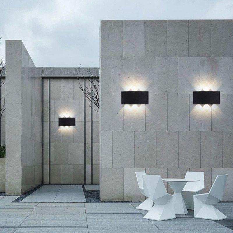 Aplique Negro Luz Calida Lineal Triple Aluminio 6W Lau-1