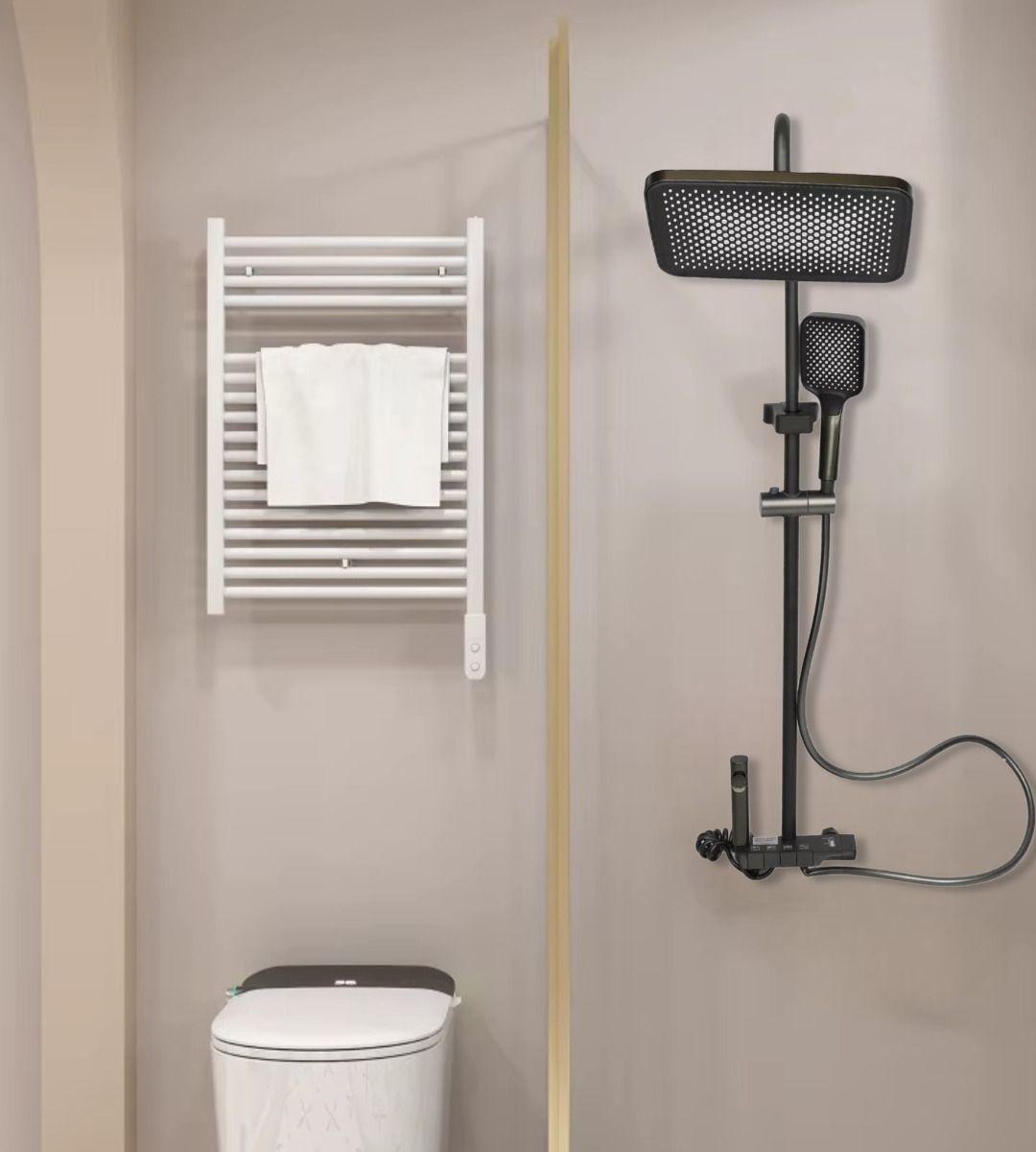 Regadera Ducha Cuadrada Columna Alta Presión Spray 4en1 Jhn-9